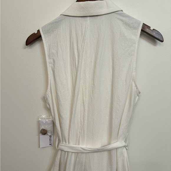 JustFab White Sleeveless Dress Small - Picture 5 of 5